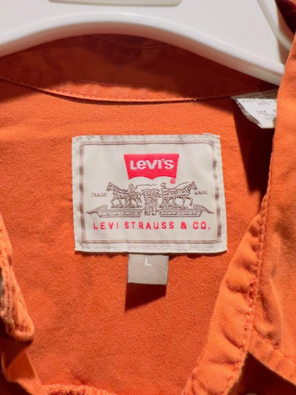Levi's Orange Lightweight Button-Up Shirt Jacket - Picture 2 of 4